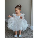 Cute Baby Girl Christmas Dress Toddler Pageant First Communion Princess Dress