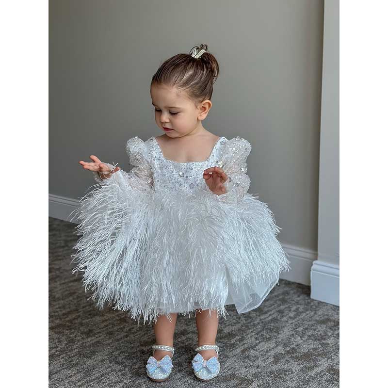 Cute Baby Girl Christmas Dress Toddler Pageant First Communion Princess Dress