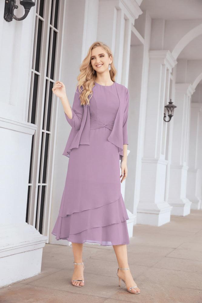 Sunnderly Two-Piece A-line Mother of The Bride Dress Formal Party Gown Dress SY28072