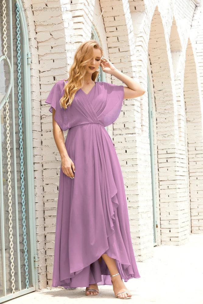 Baoleely  Mother of The Bride Dresses Plus Size V-Neck Floor Length Formal Prom Dress for Wedding Guest 28020