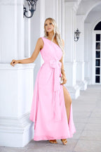 Ladies Chiffon One Shoulder Bridesmaid Evening Dress Wedding Party Evening Dress 28133