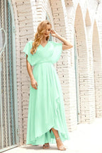 Baoleely  Mother of The Bride Dresses Plus Size V-Neck Floor Length Formal Prom Dress for Wedding Guest 28020