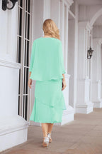 Sunnderly Two-Piece A-line Mother of The Bride Dress Formal Party Gown Dress SY28072