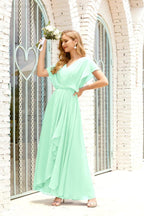 Baoleely  Mother of The Bride Dresses Plus Size V-Neck Floor Length Formal Prom Dress for Wedding Guest 28020