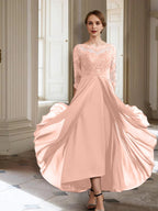 A-Line/Princess Long Sleeves Mother of the Bride Dresses with Applique
