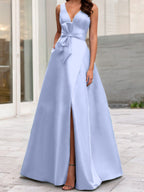 A-Line/Princess V-Neck Sleeveless  Mother Of The Bride Dresses With Split Side