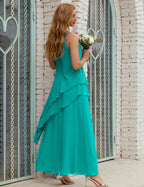 Chiffon Long Plus Size Mother of Bride Dresses Formal Bridesmaid Prom Gown SY28019