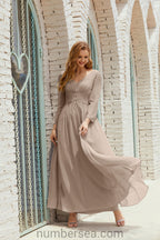 Numbersea Bridesmaid Dress Chiffon Formal Party Dress Evening Dress 28016