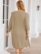 Sunnderly Mother of The Bride Dresses Prom Dress Casual Pleated Dress  SY28065