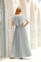 Baoleely  Mother of The Bride Dresses Plus Size V-Neck Floor Length Formal Prom Dress for Wedding Guest 28020