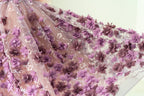 Ball-Gown/Princess 3D Flower Tulle Floor-length Dress