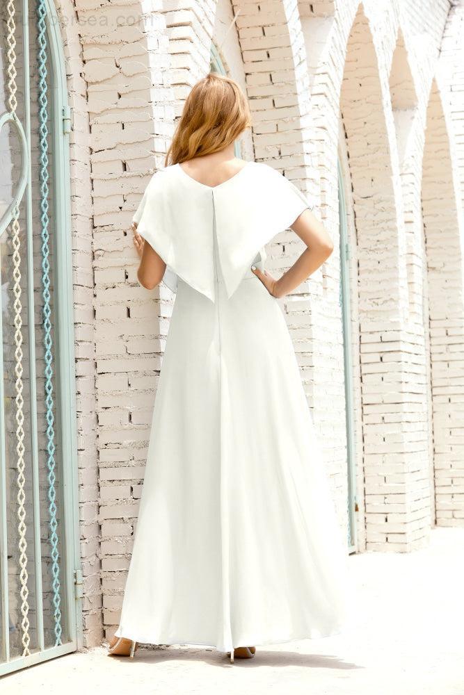 Baoleely  Mother of The Bride Dresses Plus Size V-Neck Floor Length Formal Prom Dress for Wedding Guest 28020