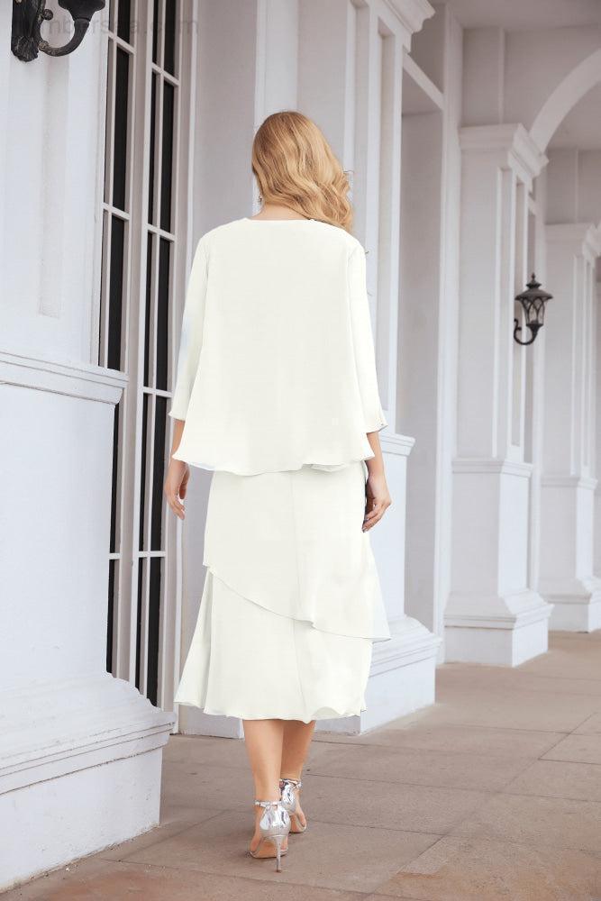 Sunnderly Two-Piece A-line Mother of The Bride Dress Formal Party Gown Dress SY28072