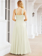 Numbersea Crisscross Halter Bridesmaid Dresses for Party Wedding Evening Prom Maxi Ball Gowns 28053