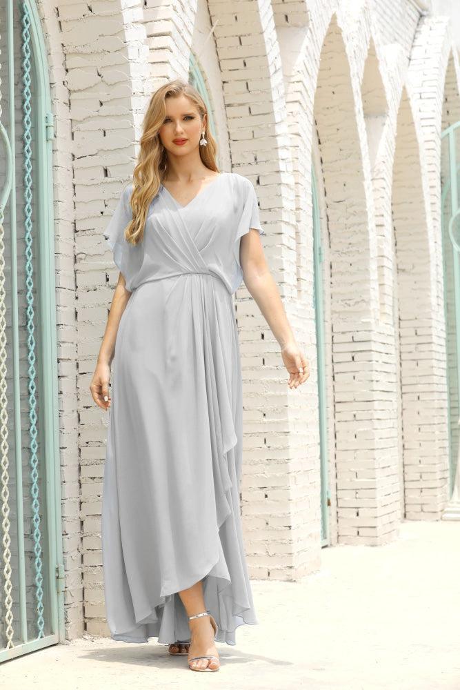 Baoleely  Mother of The Bride Dresses Plus Size V-Neck Floor Length Formal Prom Dress for Wedding Guest 28020