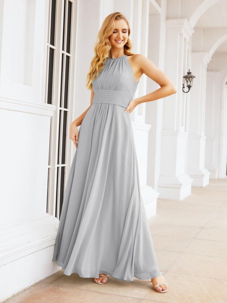 Numbersea Keyhole Bridesmaid Dresses Sleeveless Formal Evening Party Prom Gowns 28043