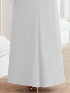 Sunnderly Formal Party Gown Dress Long Mother of The Bride Dresses with Ruffle Cape SY28026