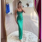 Sheath/column Sweetheart Beads Long Prom Formal Evening Dress