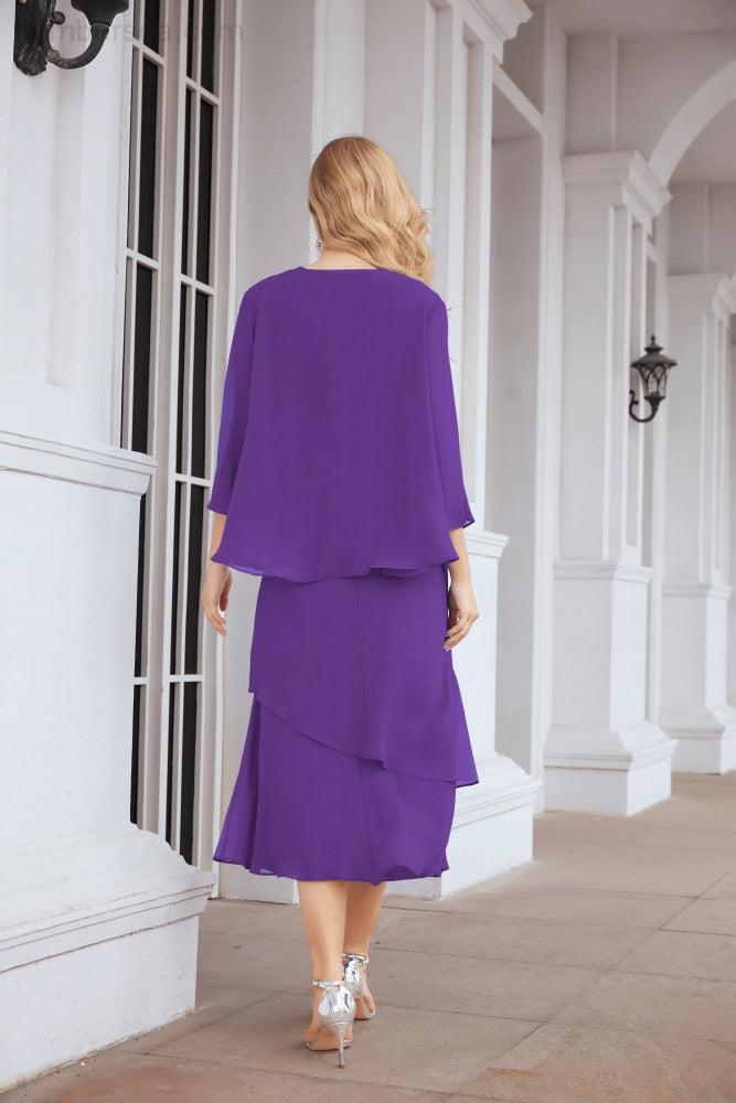 Sunnderly Two-Piece A-line Mother of The Bride Dress Formal Party Gown Dress SY28072