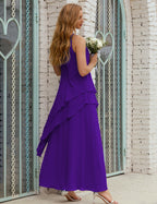 Chiffon Long Plus Size Mother of Bride Dresses Formal Bridesmaid Prom Gown SY28019