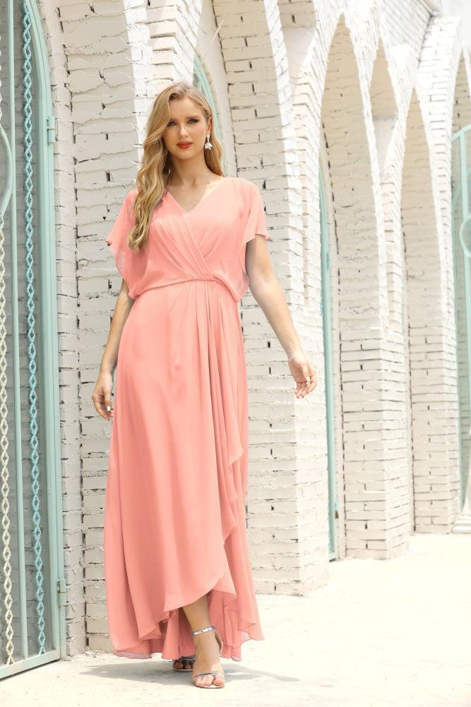 Baoleely  Mother of The Bride Dresses Plus Size V-Neck Floor Length Formal Prom Dress for Wedding Guest 28020