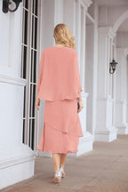 Sunnderly Two-Piece A-line Mother of The Bride Dress Formal Party Gown Dress SY28072