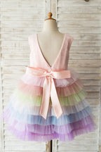 A-line Tulle Knee-length Dress (2003227679)