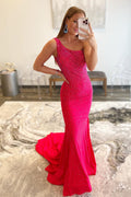One Shoulder Mermaid Prom Dress