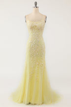 Mermaid Long Prom Dress Backless Evening Dress