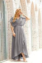 Baoleely  Mother of The Bride Dresses Plus Size V-Neck Floor Length Formal Prom Dress for Wedding Guest 28020
