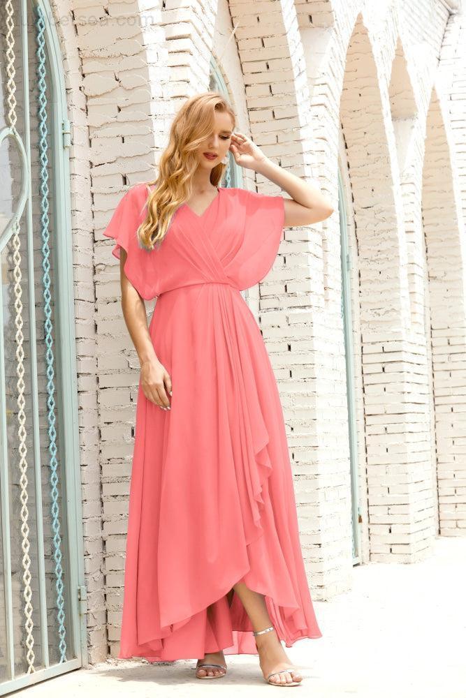 Baoleely  Mother of The Bride Dresses Plus Size V-Neck Floor Length Formal Prom Dress for Wedding Guest 28020