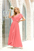 Baoleely  Mother of The Bride Dresses Plus Size V-Neck Floor Length Formal Prom Dress for Wedding Guest 28020