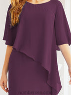 Sunnderly Formal Party Gown Dress Long Mother of The Bride Dresses with Ruffle Cape SY28026