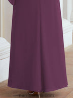 Sunnderly Formal Party Gown Dress Long Mother of The Bride Dresses with Ruffle Cape SY28026