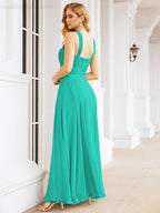 Numbersea Crisscross Halter Bridesmaid Dresses for Party Wedding Evening Prom Maxi Ball Gowns 28053