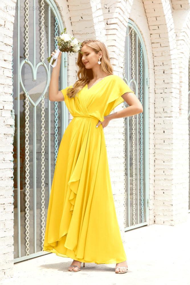 Baoleely  Mother of The Bride Dresses Plus Size V-Neck Floor Length Formal Prom Dress for Wedding Guest 28020