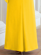 Sunnderly Formal Party Gown Dress Long Mother of The Bride Dresses with Ruffle Cape SY28026