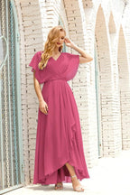 Baoleely  Mother of The Bride Dresses Plus Size V-Neck Floor Length Formal Prom Dress for Wedding Guest 28020