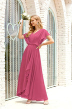 Baoleely  Mother of The Bride Dresses Plus Size V-Neck Floor Length Formal Prom Dress for Wedding Guest 28020