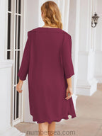 Sunnderly Mother of The Bride Dresses Prom Dress Casual Pleated Dress  SY28065
