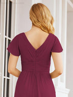 Baoleely Formal Prom Gowns for Mother of The Bride Cap Sleeves Bridesmaid Dress 28047