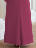 Sunnderly Formal Party Gown Dress Long Mother of The Bride Dresses with Ruffle Cape SY28026