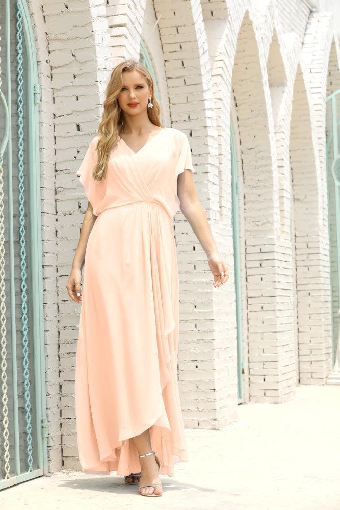Baoleely  Mother of The Bride Dresses Plus Size V-Neck Floor Length Formal Prom Dress for Wedding Guest 28020