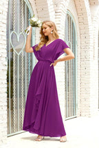 Baoleely  Mother of The Bride Dresses Plus Size V-Neck Floor Length Formal Prom Dress for Wedding Guest 28020