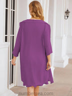Sunnderly Mother of The Bride Dresses Prom Dress Casual Pleated Dress  SY28065