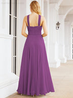 Numbersea Crisscross Halter Bridesmaid Dresses for Party Wedding Evening Prom Maxi Ball Gowns 28053
