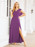 Sunnderly Bridesmaid Dresses Cape Formal Prom Dress Open Back Gowns for Mother of The Bride SY28058