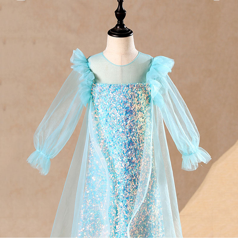 Little Girl Ball Gowns Girl Elegant Pageant Gorgeous Sequins Communion Party Princess Dress
