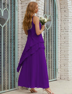 Chiffon Long Plus Size Mother of Bride Dresses Formal Bridesmaid Prom Gown SY28019