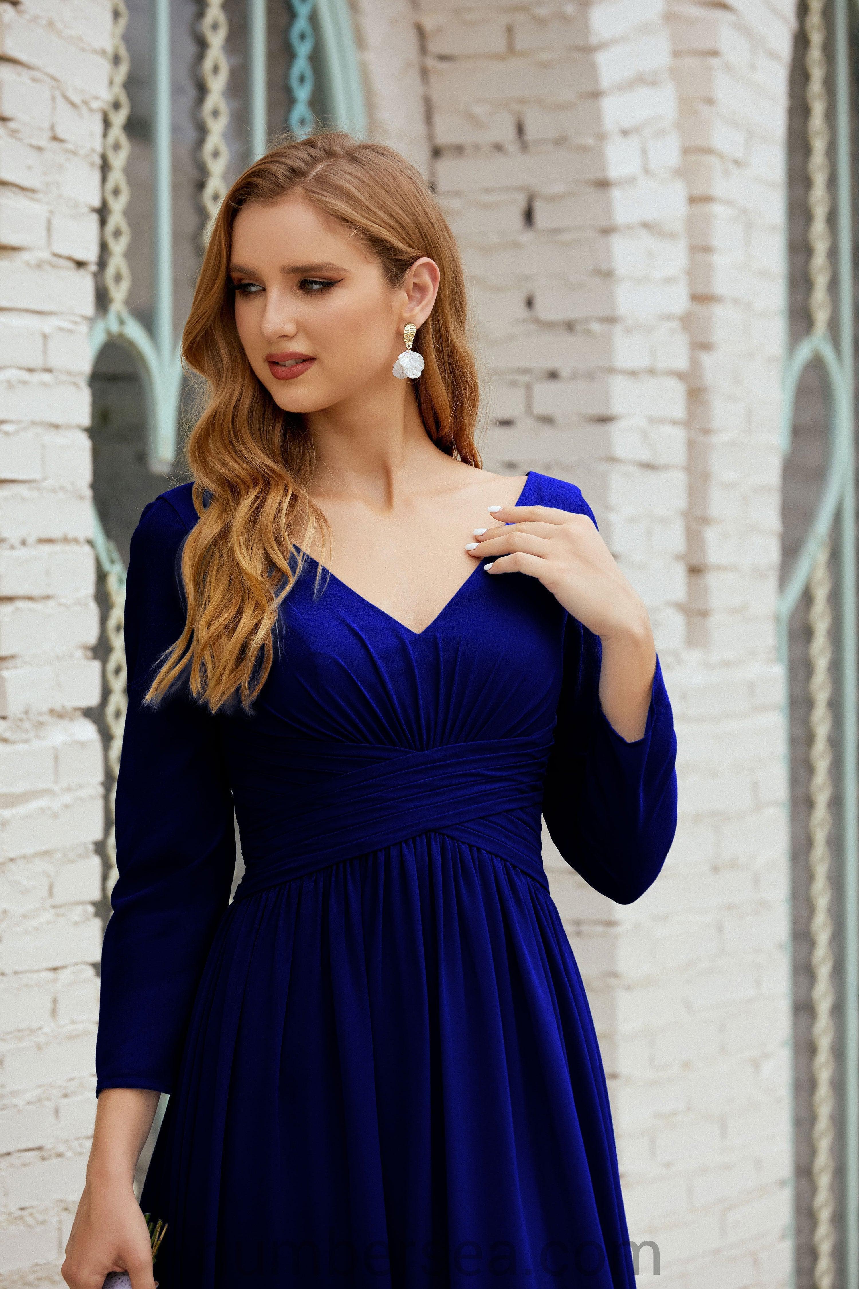 Numbersea Bridesmaid Dress Chiffon Formal Party Dress Evening Dress 28016